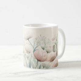 Blommande blommor kaffemugg