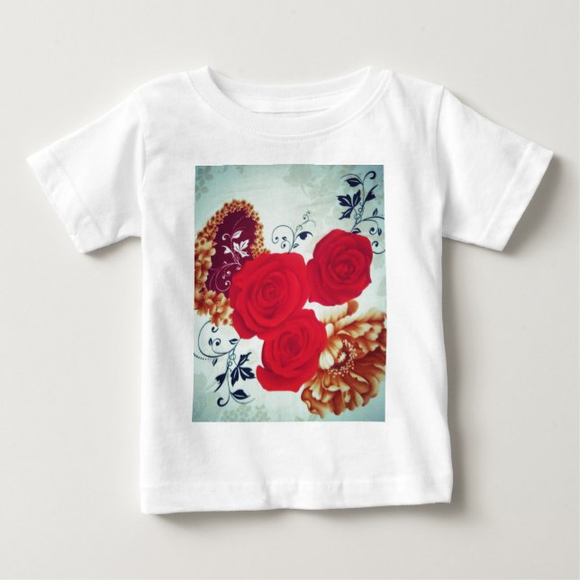 Blommande blommor t shirt (Framsida)