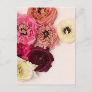 Blommande blommor vykort