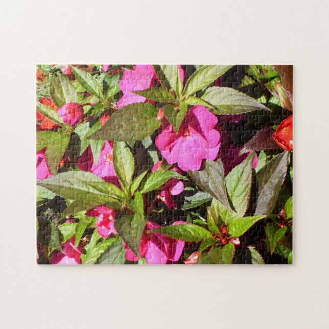 Blommande Busy Lizzie Pussel (Horisontell)