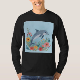 Blommande delfin t shirt
