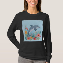 Blommande delfin t shirt