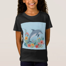 Blommande delfin t shirt