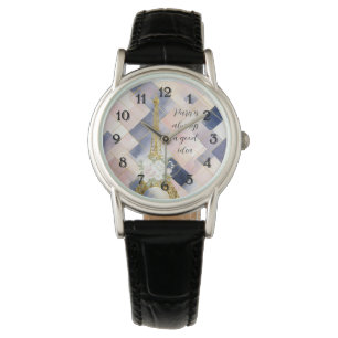 Blommande Eiffeltornet Paris är Alltid En Bra Idé Armbandsur