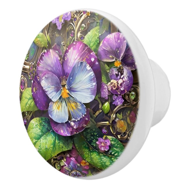 Blommande fågelstjärtviol vilda blommor påskägg knopp (Höger)