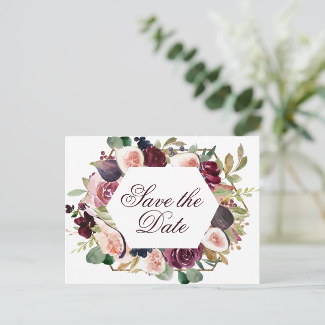Blommande fikus | Rustik fruktblomning Spara datum Meddelande Vykort (Stående Fram)