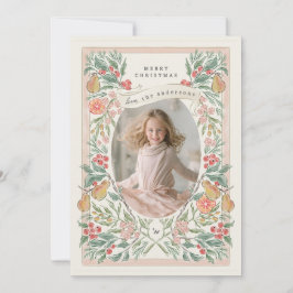 blommande firande krans frukter gratulationskort julkort