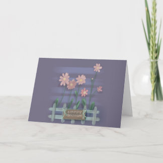 Blommande födelsedag kort
