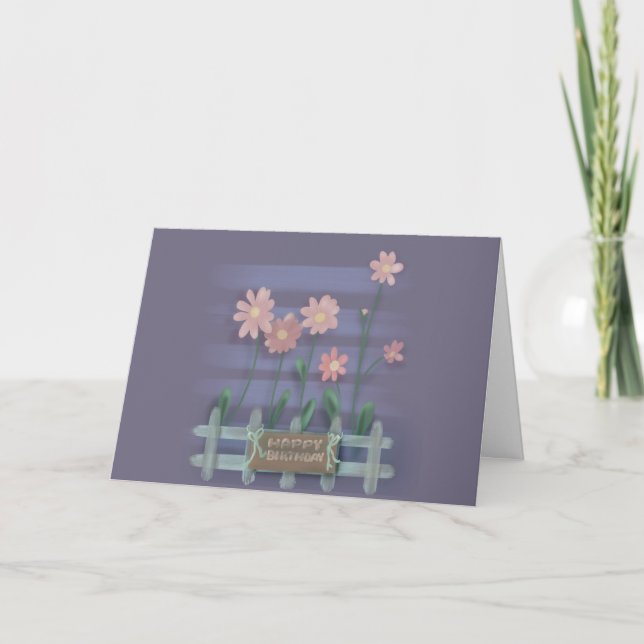 Blommande födelsedag kort (Framsida)