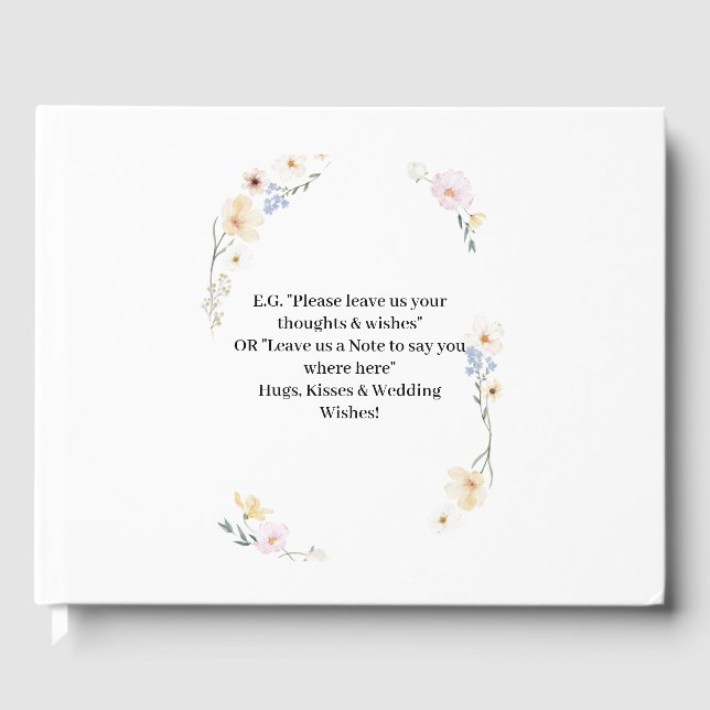 Blommande glädje – Levande mångfärgad blomma Gästböcker (Framsida)