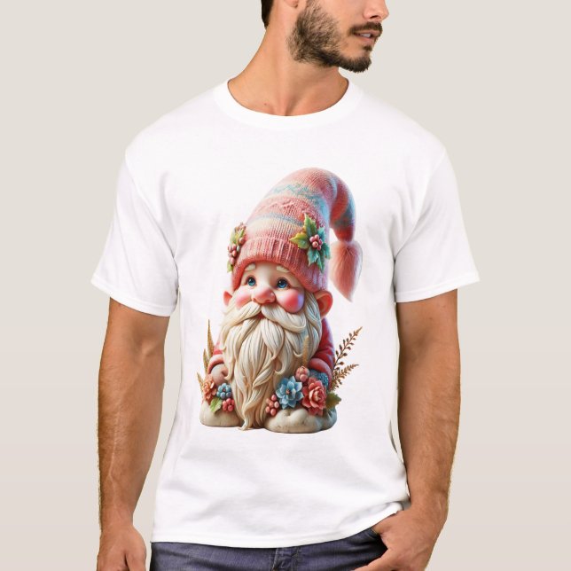 Blommande gnome  t shirt (Framsida)