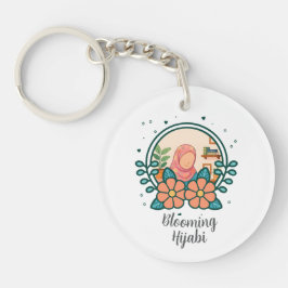 Blommande Hijabi-nyckelring