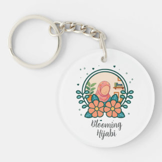 Blommande Hijabi-nyckelring