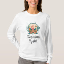 Blommande Hijabi T-shirt (långa ärmar)