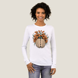Blommande hjärndesign t shirt