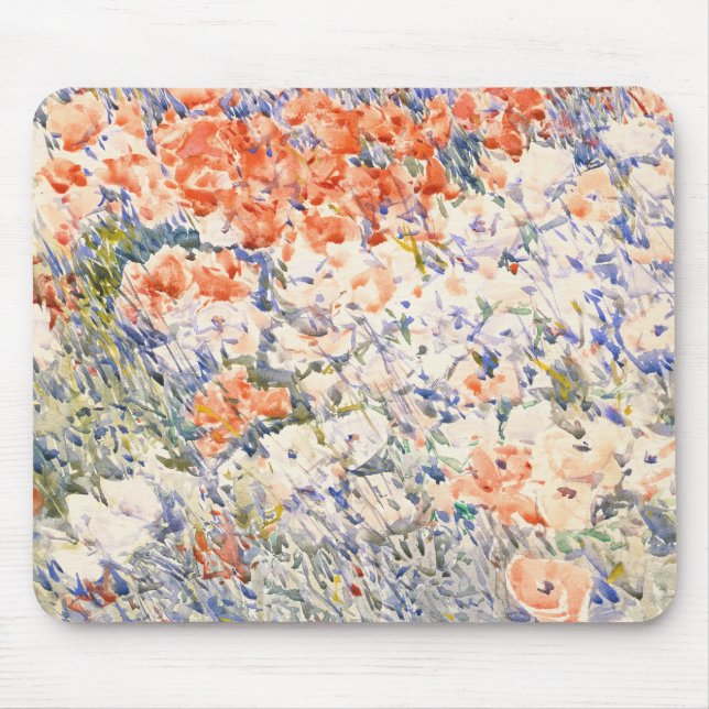 Blommande Impressionistisk Trädgårdsmusmatta Musmatta (Framsidan)
