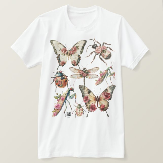 Blommande insekter t shirt (Design framsida)