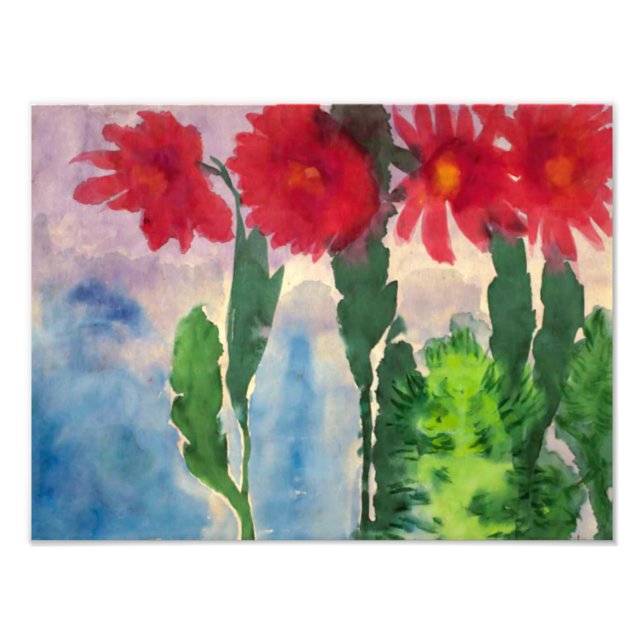 Blommande kaktusar | Emil Nolde | Fototryck (Framsidan)