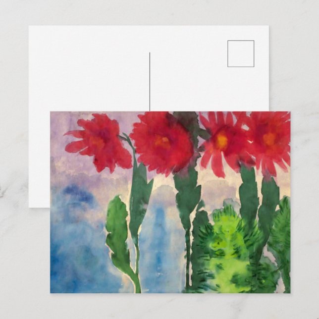 Blommande kaktusar | Emil Nolde | Vykort (Fram/baksida)