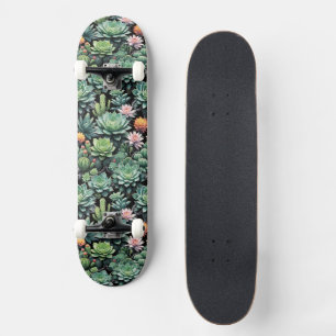 Blommande kaktusar och suckulenter mini skateboard bräda 18,5 cm