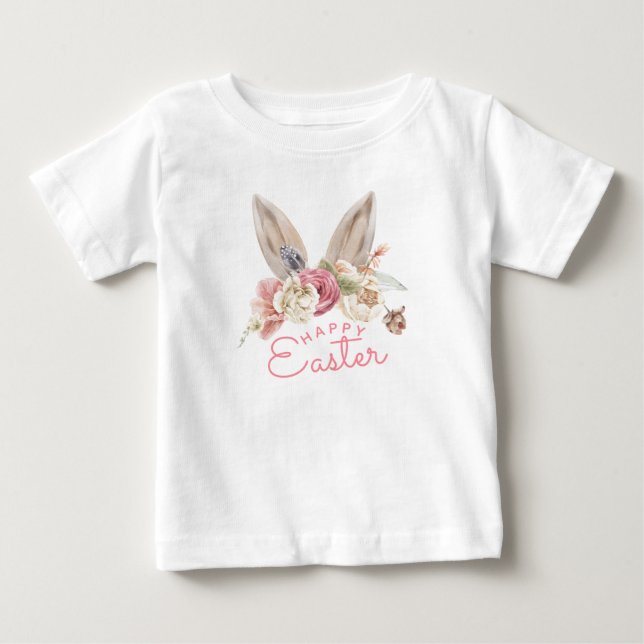 Blommande kaninöron | Glad påsk  T Shirt (Framsida)