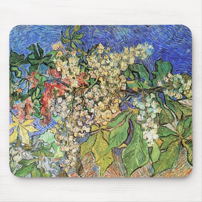 Blommande kastanjegrenar av Vincent van Gogh Musmatta (Framsidan)