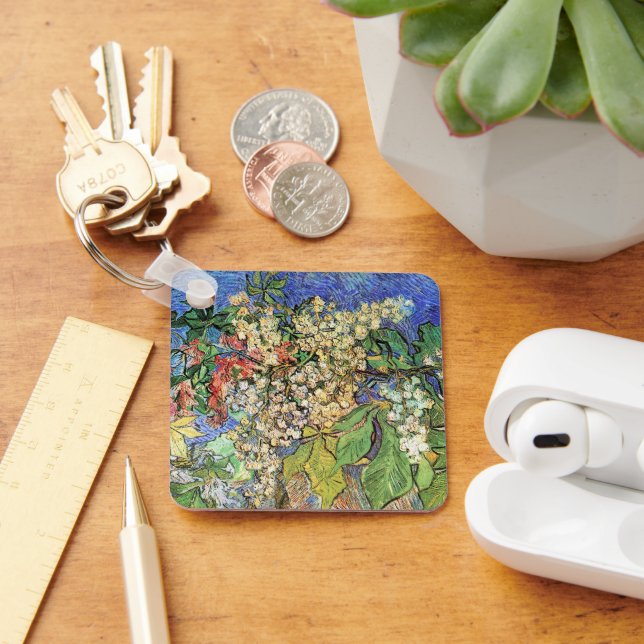 Blommande kastanjegrenar av Vincent van Gogh Nyckelring (Skrivbord)