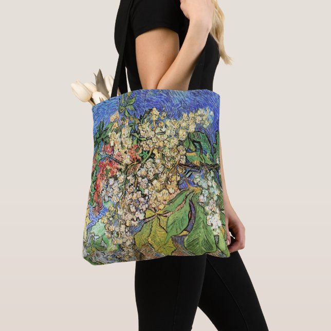 Blommande kastanjegrenar av Vincent van Gogh Tygkasse (Närbild)