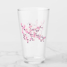Blommande Körsbärsblom Rosa Glaskopp