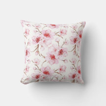 Blommande körsbärsblommor Rosa Vitt