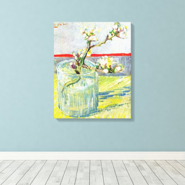Blommande mandelgren av Vincent van Gogh Canvastryck (Insitu (trägolv))