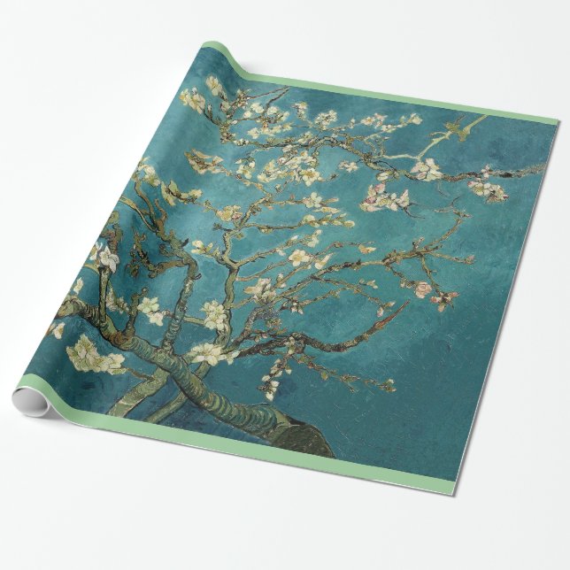 Blommande mandelträd, Vincent van Gogh Presentpapper (Utrullad)