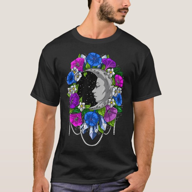 Blommande måne t shirt (Framsida)