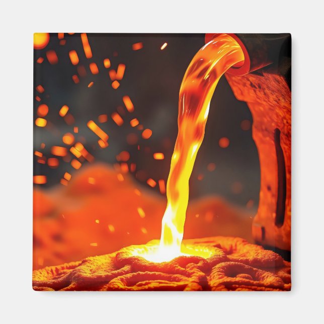 blommande metall magnet (Framsidan)