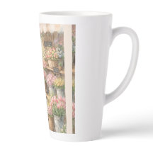 Blommande Moments Mugg – Flicka på blomsterbutik C