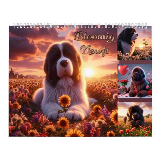 Blommande Newfs Kalender (Omslag)