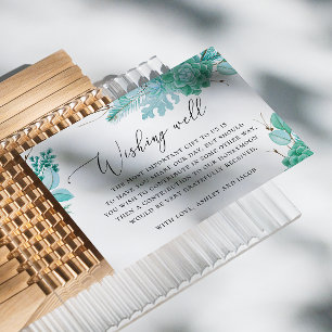 Blommande pastellfärgade mintgröna suckulentväxter tilläggskort