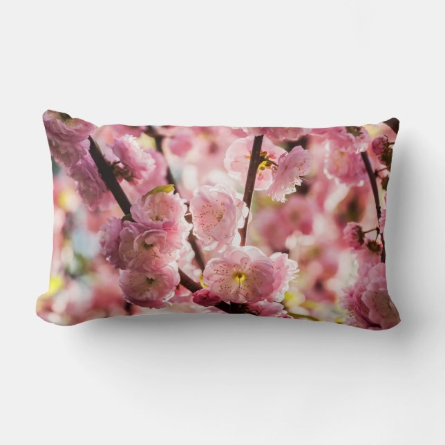 Blommande Plommon - Rosa Paradis Lumbarkudde (Framsida)