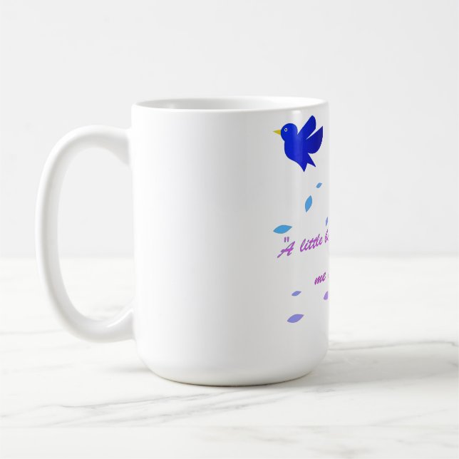 Blommande positivitet färgrik blomster-citat mugg (Vänster)
