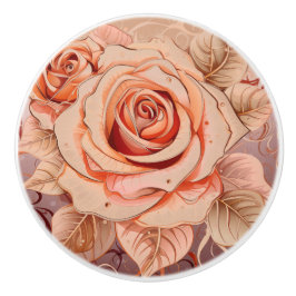 Blommande rosor persikonyanser knopp