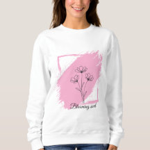 Blommande själ - minimalistisk blomlinjekonst blom