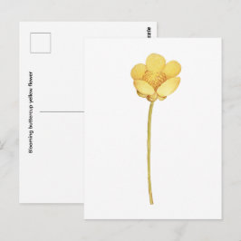Blommande smörbloms gul blomma vykort