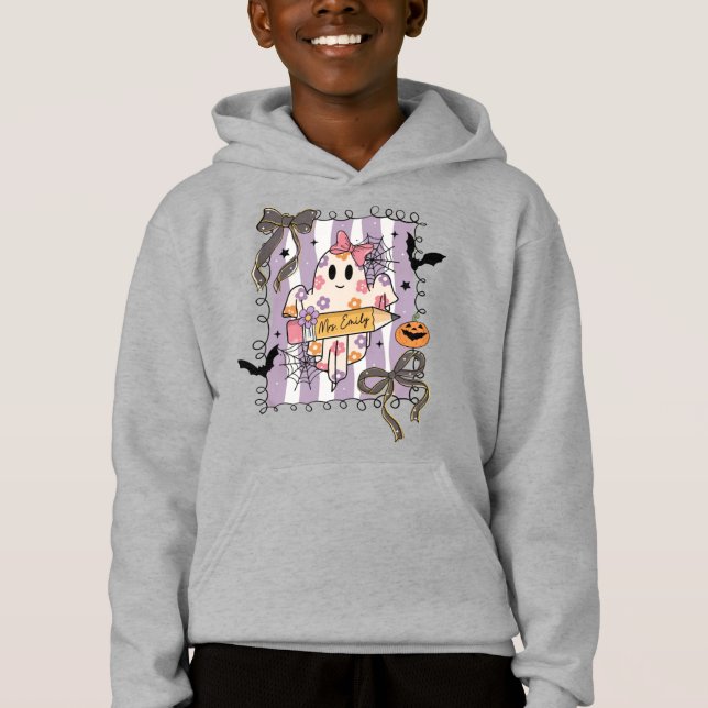 Blommande spök lärare t shirt (Framsida)