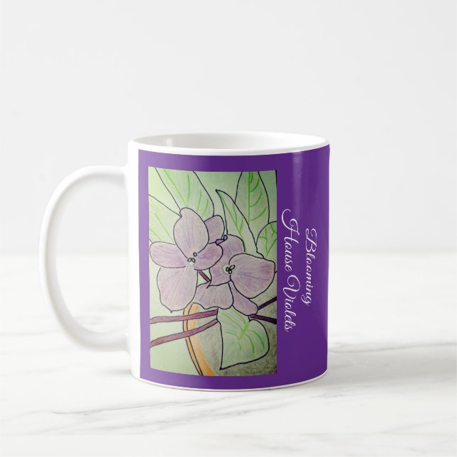 Blommande styvmorsviol  kaffemugg (Vänster)