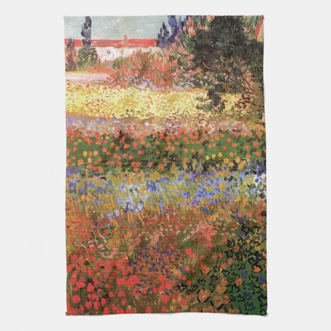 Blommande trädgård av Vincent van Gogh Kökshandduk (Vertikal)