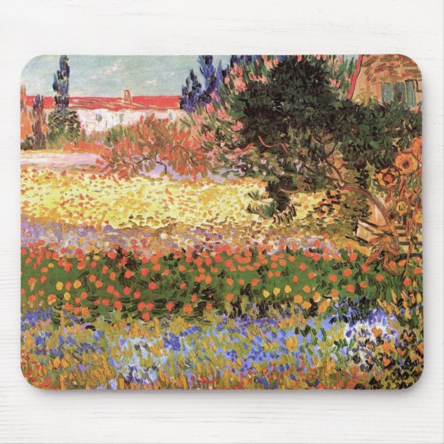 Blommande trädgård av Vincent van Gogh Musmatta (Framsidan)