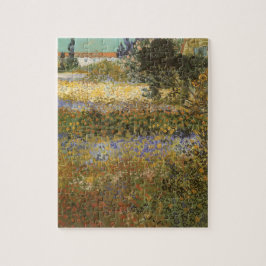 Blommande trädgård av Vincent van Gogh Pussel