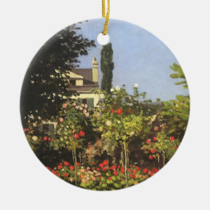 Blommande trädgård i Sainte Adresse av Claude Mone Julgransprydnad Keramik