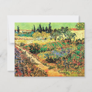 Blommande trädgård med stig av Vincent van Gogh