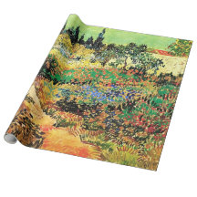 Blommande trädgård med stig av Vincent van Gogh.